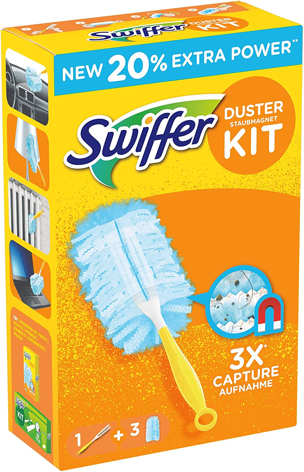 Swiffer Duster Kit, 1 manico e 1 panno - [confezione da 6]
