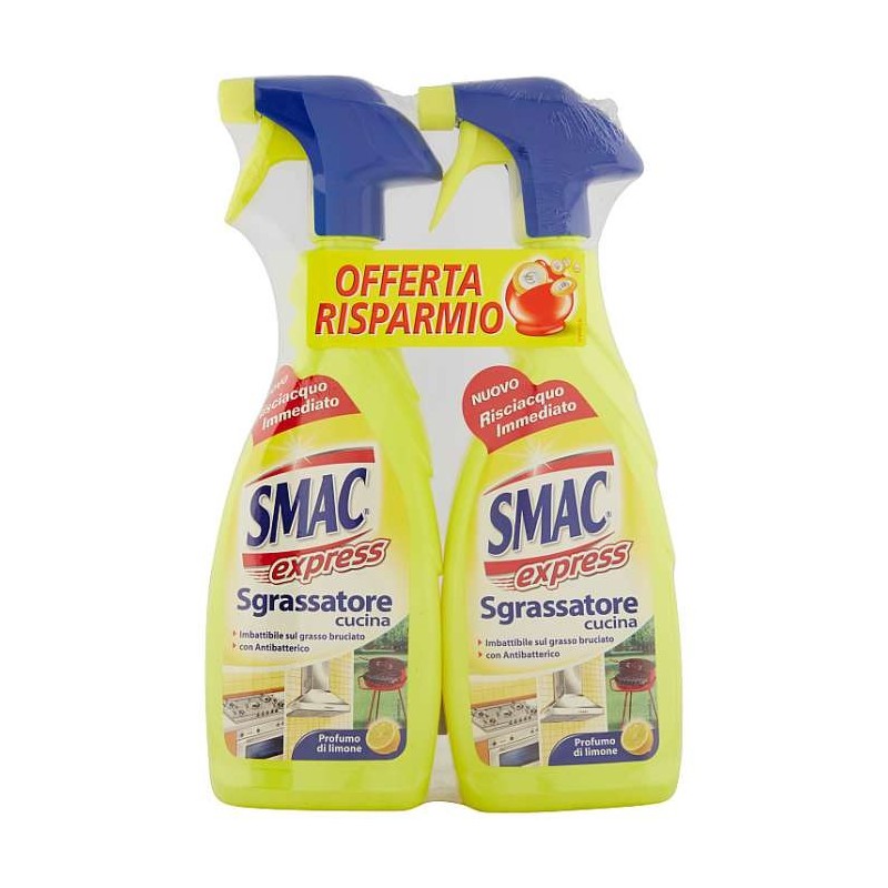 Spray Sgrassatore Smac Express Profumo di Limone - 650 ml x2